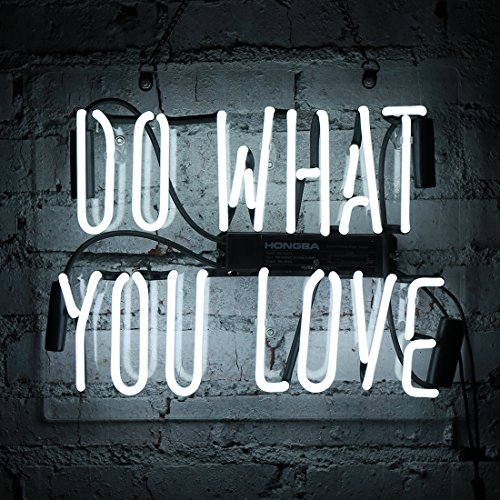 Do what you love neon light sign white 14" x 9" home be…