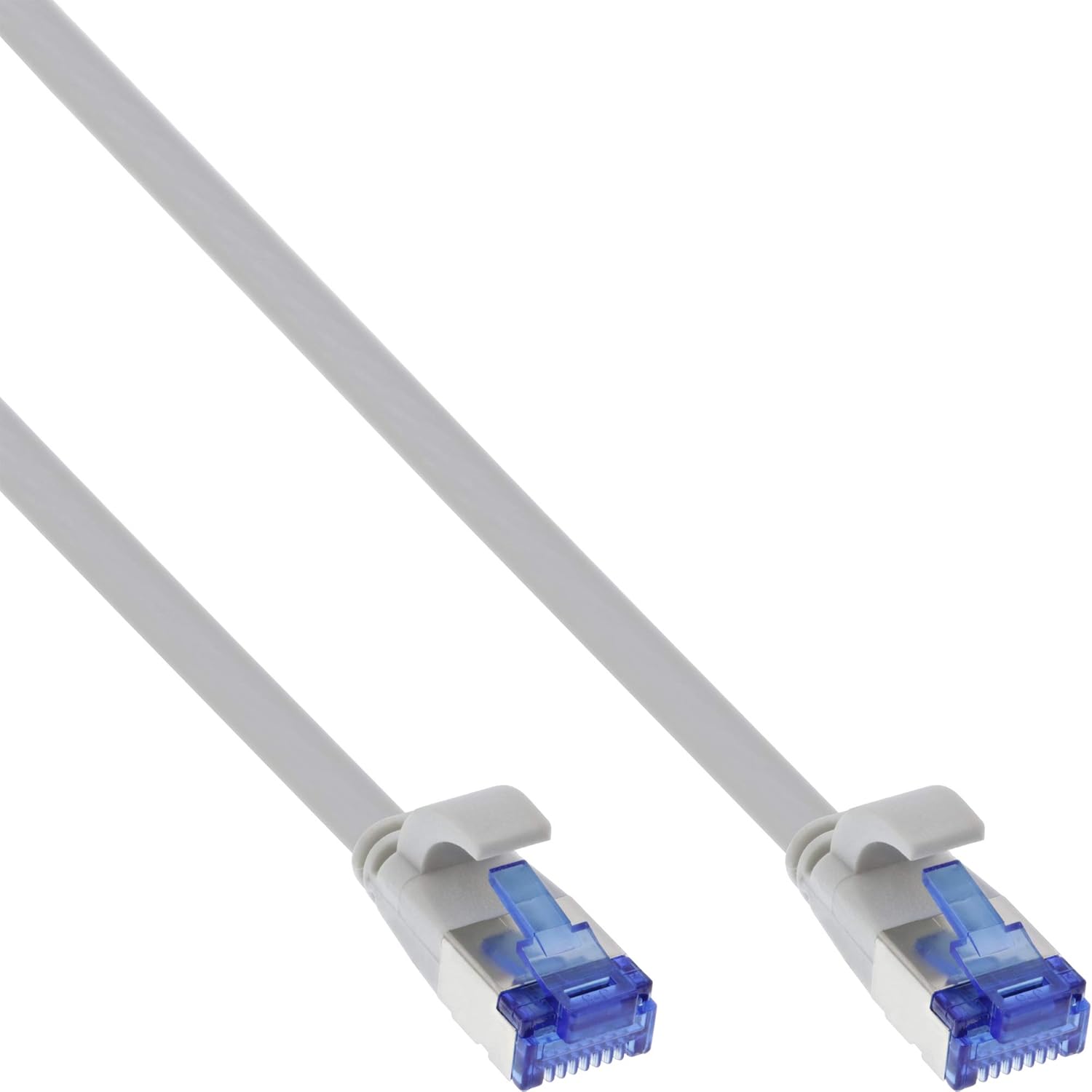 InLine® Flat Patch Cable U/FTP Cat.6A TPE Halogen- Grey 5 m
