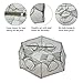 Lixada Collapsible Mesh Fishing Cage,Hexagon 6 Hole Shrimp Cage Trap for for Keeping Minnow Crab Baits Fishing Net