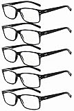 Eyekepper 5 Pack Reading Glasses for Men Spring