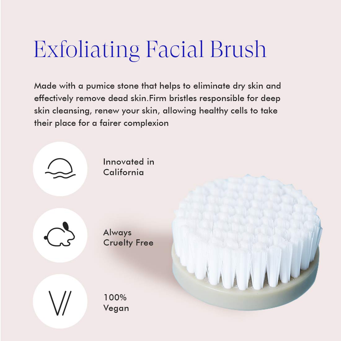 Vanity Planet Replacement Exfoliating Facial Brush Head compatible with Spin for Perfect Skin, Water Resistant, Quick-Drying, Replacement Exfoliating Brush: Beauty
