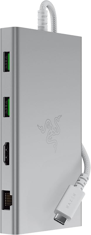 USB-C Dock - 11 Puertos con HDMI, Gigabit Ethernet, Puerto de Audio de 3,5 mm, USB-A y -C, Compatible con Windows y Mac (Salida de Pantalla con 4K, Sonido Envolvente 7.1) Mercury