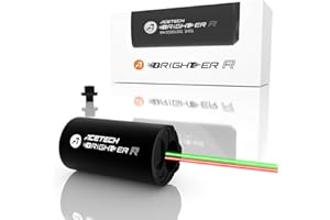 ACETECH Airsoft Pistol/Rifle Tracer Unit 14mm CCW Negative Thread with M14- to M11+ Adaptor LED Lighting Effect Glow in The Dark for Green/Red BB