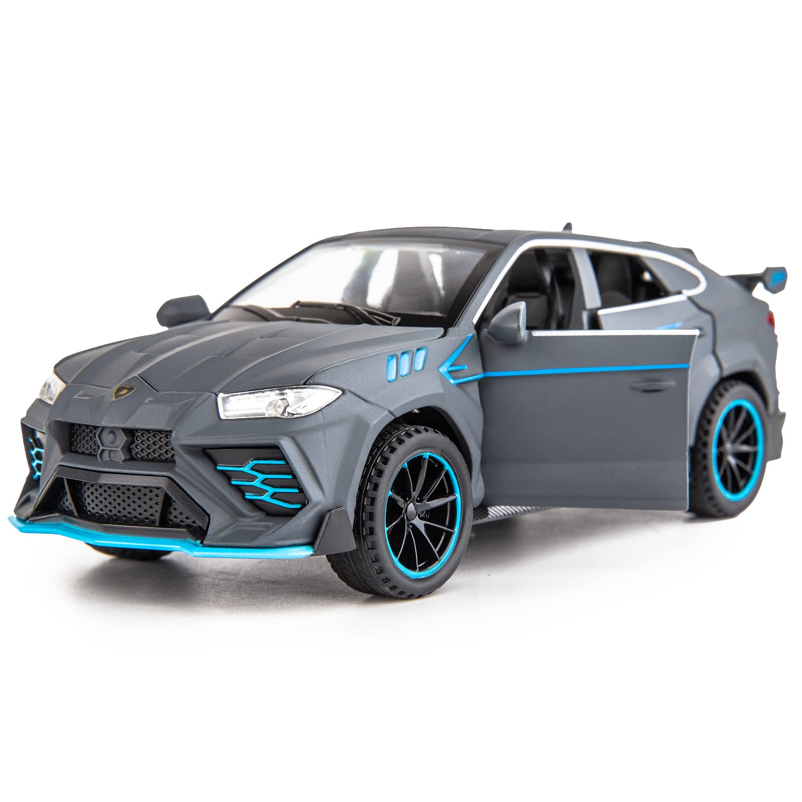 TGRCM-CZ 1/32 Lamborghini Urus Model Car Diecast Collectible Pull Back Toy Car with Light and Sound Toy Vehicle for 3+ Year Old Kids Boys Gift Gray