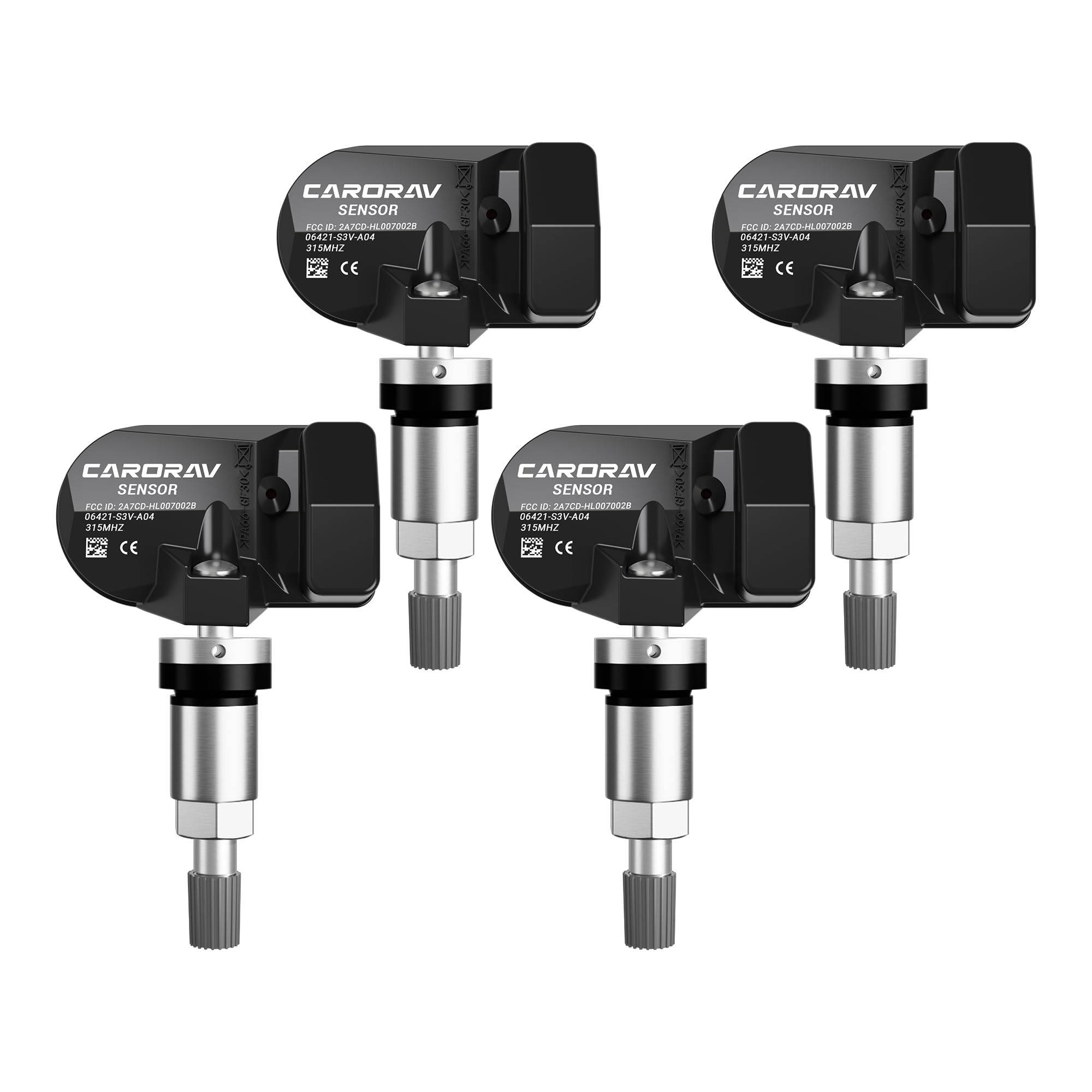 Photo 1 of 06421S3VA04 TPMS Sensor, 315Mhz Tire Pressure Monitoring System Sensor Compatible for 04-06 Acura MDX, 05-12 RL, 05-08 TL, Honda Odyssey Touring Pilot Ridgeline RT 4 Pack - 4 Replaceable Valve Stems