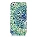 Iphone 4 Case, JAHOLAN Green Totem Flower Clear Edge TPU Soft Case Rubber Silicone Skin Cover for iphone 4S 4