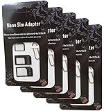 Eleidgs 5 PCS 4 in 1 Nano SIM Card Adapter Converter to Micro & Standard SIM Card with SIM Card Needle for iPhone iPad Tablet HTC, Google Phones and all Other Android Smartphones