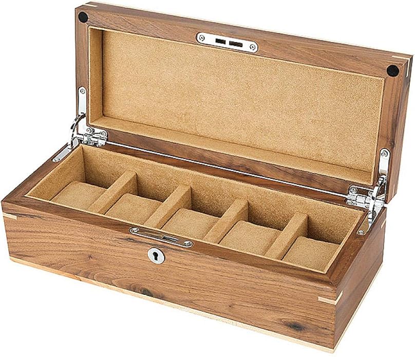 FIONAT Uhrenbox Herren Damen Schmuckkästchen Geschenk Reisen Schwarzes