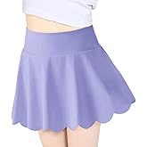 Haloumoning Girls Skorts Flowy Butterfly Athletic Shorts Kids A Line Pleated Tennis Golf Skirts with Pockets