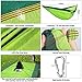 G4Free Double Camping Hammock - Portable High Strength Hammock - Lightweight Blend Color Nylon Fabric Parachute for Outdoor. Hammock Straps & Steel Carabiners Include(Dark Green/Bright Green)