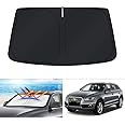KUST Custom Fit Windshield Sun Shade for 2009-2017 Audi Q5/2014-2017 Audi SQ5 Accessories Sunshade Sun Visor Protector Foldable Blocks UV Rays Keep Your Car Cooler