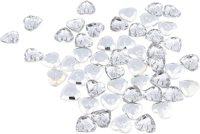 Amazon ボタン 手芸 ハート形 縫製ボタン 装飾 ラインストーンボタン 手作り工芸 手芸材料 全3サイズ クリア 15mm ボタン 通販