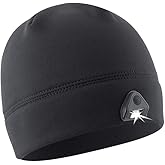 POWERCAP LED Hat Light 150 Lumens Rechargeable Fleece Beanie with Bright Built-in Headlamp Waterproof LED Warm One Size Cap (Black 2.0 Beanie)