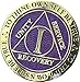 RecoveryChip 1 Year AA Medallion Reflex Purple Gold Plated Chip