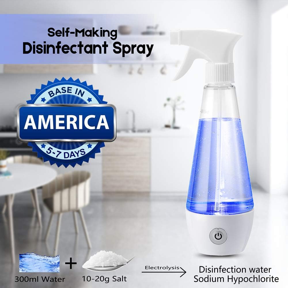 Portable Detergent Maker,Sodium Hypochlorite Spray Bottle– Multipurpose Household,Self-Made Detergent Generator Machine … (White)