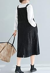 Flygo Women's Casual Mid Length Long Corduroy