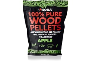 Kona 100% Apple Smoker Pellets, Intended for Ninja Woodfire Outdoor Grill, 2 lb Resealable Bag