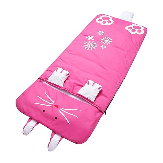 Le SSara Kinder Jungen und Mädchen große Cartoon Schlafsack Bunting Taschen 140 cm * 60 cm (B-Red rabbit)