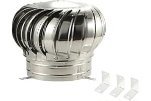 Cap Vent Round, Roof Ventilator Whirlybird Turbine, 4" 10" 12" Stainless Steel Louver Grille Cover Attic Exhaust Cap