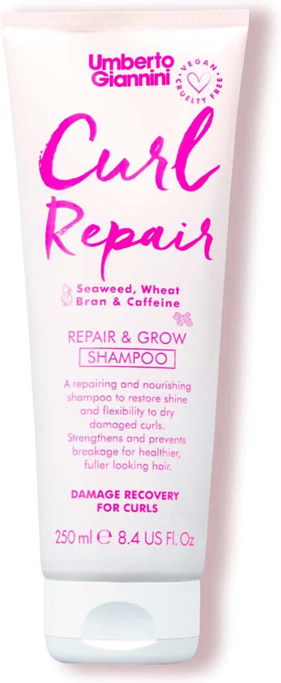Umberto Giannini Curl Repair Shampoo Vegan Cruelty Free 250 ml with Seaweed