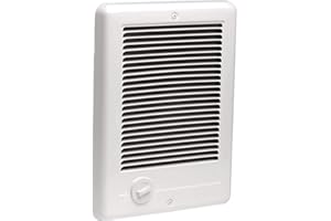 Cadet Com-Pak Electric Wall Heater Complete Unit with Thermostat (Model: CSC152TW, Part: 67506), 5120/3840 BTU, 240/208 Volt, 1500/1125 Watt, White