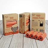 Tidyz TidyZ 100 Nappy Bags with Tie Handles 4 Rolls 25 Pack Degradable view 4