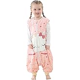 MICHLEY Unisex Baby Wearable Blanket Autumn Winter Toddler Sleeveless Sleeping Bag with Feet,Cat,1-3T