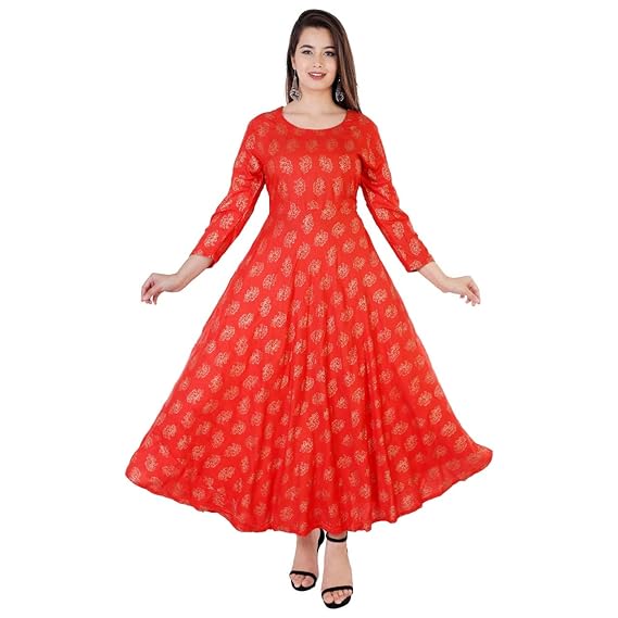 Pariwar Women Printed Anarkali Kurti
