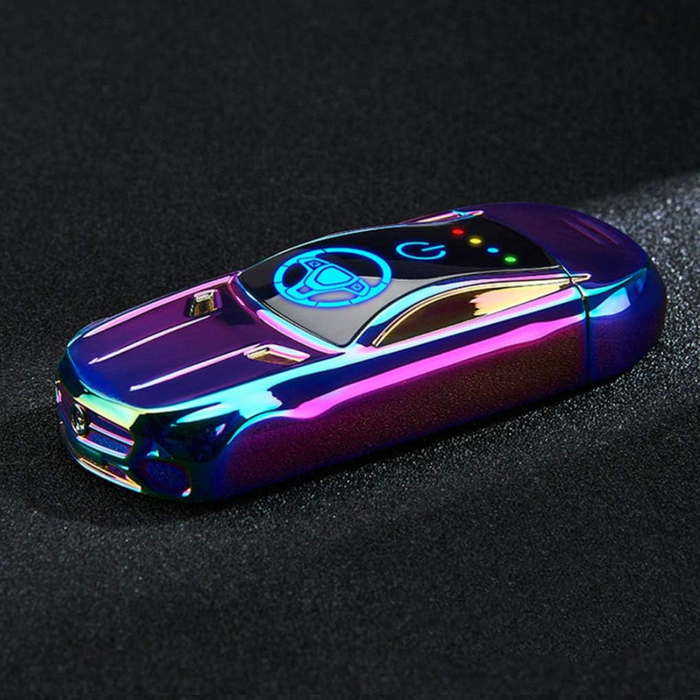 GuDoQi Dual Arc Lighter Rechargeable Electric Candle Lighter With Smart Fingerprint Sensor Flameless Windproof Zinc Alloy Made Mini Sport-Car Shaped