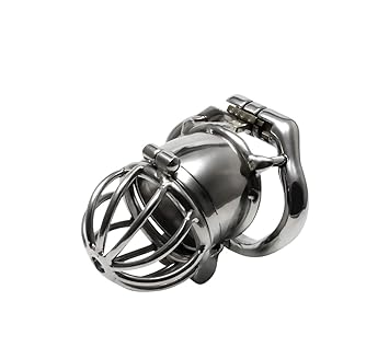 Edelstahl Keuschheitsgürtel Keuschheitskäfig Peniskäfig Metall Fetisch Bondage SM BDSM Erotik Sexspielzeuge für Männer (KK4)