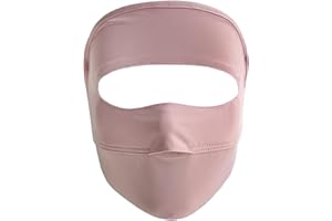 Sun Protection Mask UV UPF 50+ Breathable Full Face Cover with Vented Holes & Elastic Band, Black