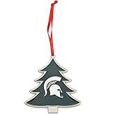 Michigan State Spartans Tree Shaped Metal Christmas Ornament
