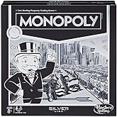 Monopoly Silver Line Exclusive Premium Board Game - New Modern Style with Foil Board