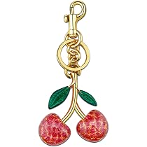 2pcs Cute Cherry Bag Charms – Leather Keychain Pendants For Purse, Backpack & Accessories - View #12