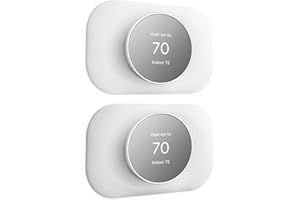 Petrichor Nest Thermostat Wall Plate - Compatible With Google Nest 2020 - Trim Kit, Cover Accessory for Easy Installation (2 Pack White)