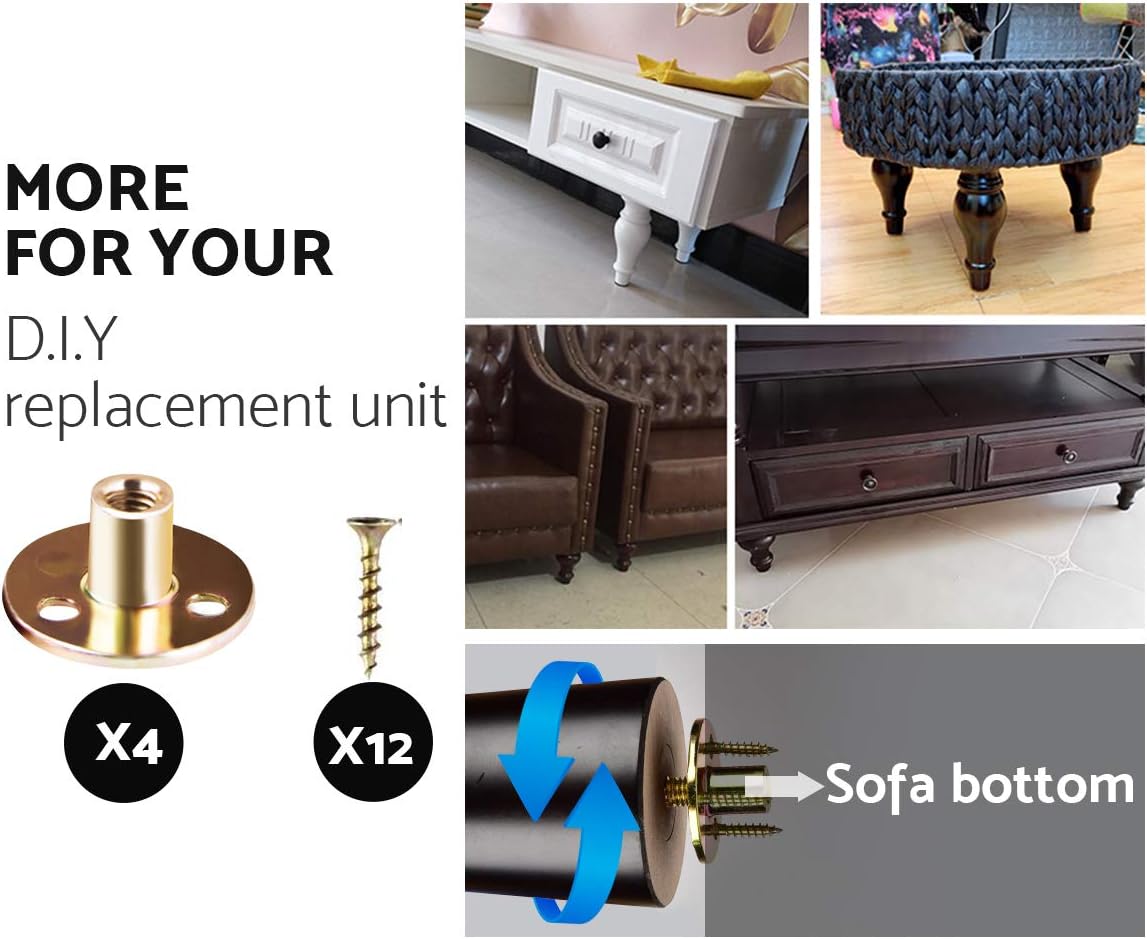6 inch Solid Wood Furniture Legs - Image 5