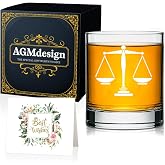 AGMdesign Lawyer Whiskey Glass, 11 oz, Good Day Bad Day Don't Even Ask, Dishwasher Safe, Birthday Gift for Paralegal, Attorney, Legal Assistant, or Law Student