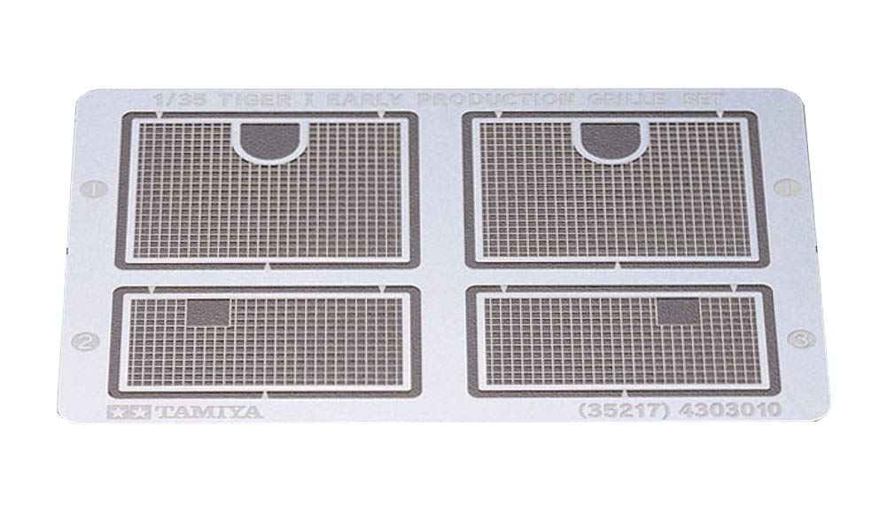 German Tiger I Early Protection Photo Etched Grille Set- 1:35 Scale Military - Tamiya