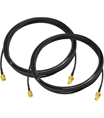 Câble D'Extension RP-SMA 10m RG58 + 5 Adaptateurs – Faible Perte, 50 Ohms, Pour Antenne WiFi, Caméra IP, Drone, 5G/4G