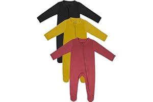 Jimonda Baby Romper Boys Girls Bamboo Pajamas 2-Way Zipper Footed Unisex Zip-Up Sleepers Sleep and Play pjs