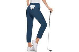 M MOTEEPI Womens Golf Pants Work Hiking Travel Pants with Pockets Lightweight Stretchy Slim Fit Golf Clothes