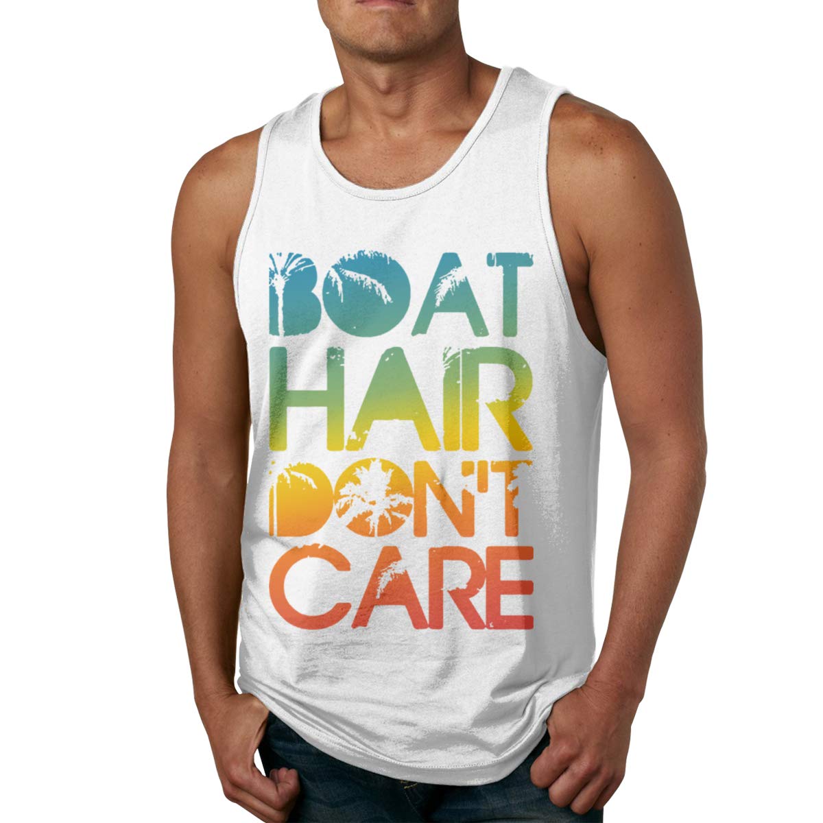  S Boat Hair Don T Care Athletic Ness Sleeveless Tank Tops T Shirt