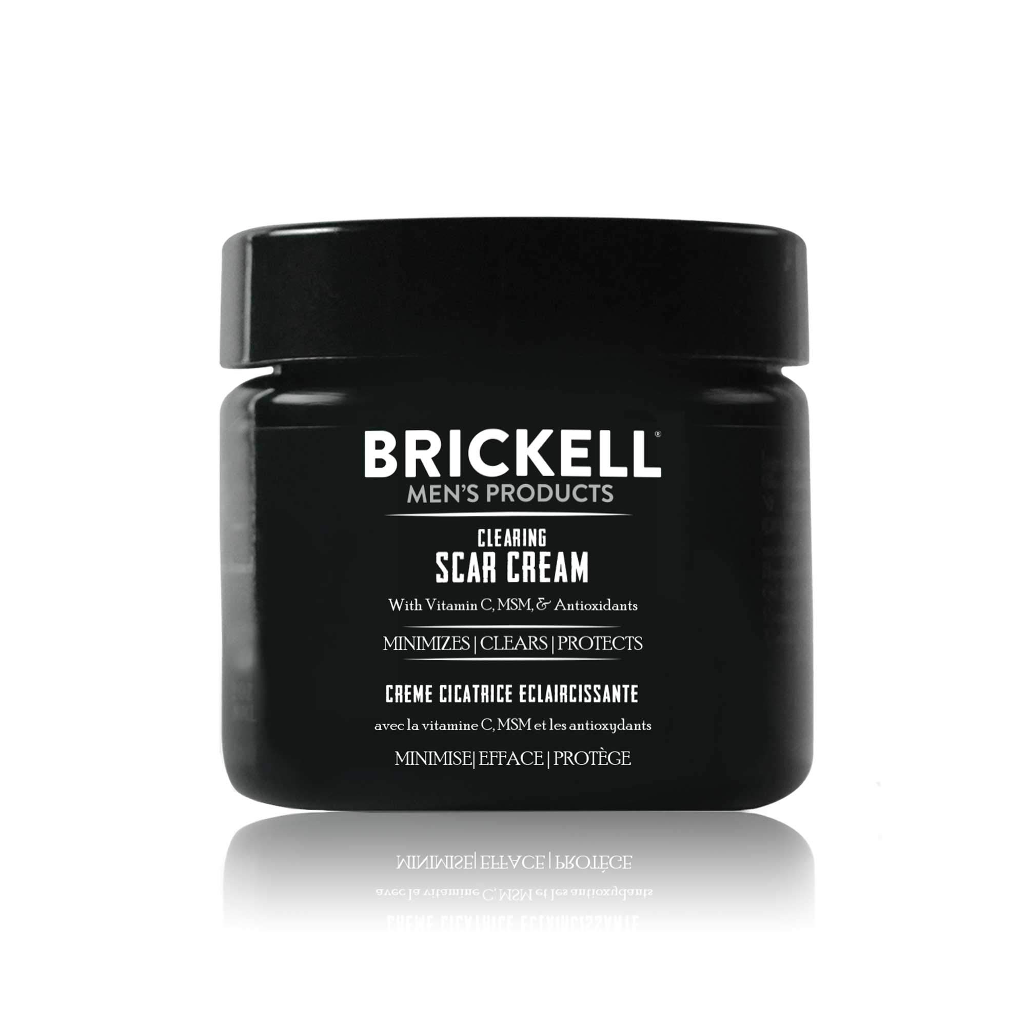 Brickell Men's Clearing Scar Cream for Men, Natural and Organic Scar Clearing Cream to Reduce the Appearance of Scars and Even Skin Pigmentation, 59 ml, Scented