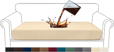 Granbest Premium Water-Repellent Sofa Seat Cushion Slipcover 3 Seater Blackish