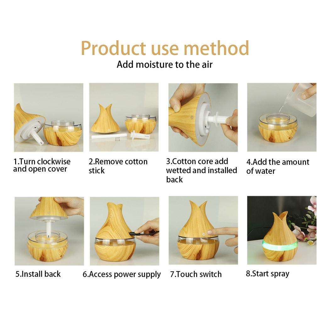 Junio1 Mini humidificador atomizador ultrasónico USB purificador de Aire de aromaterapia Mudo en casa Humidificadores