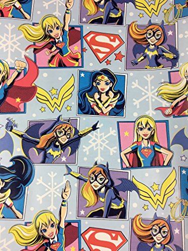 DC Super Hero Girls Christmas Wrapping Paper 20 square Feet 1 Roll