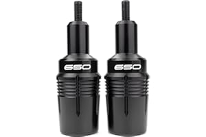 ZYAKOMO Fit for Kawasaki Ninja 650 KRT 2025 Ninja650 EX650 2017-2023 2024 2025 Z650 RS Z 650 CNC Motorcycle Frame Sliders Crash Protector Crash Pad Falling Protection (Black)