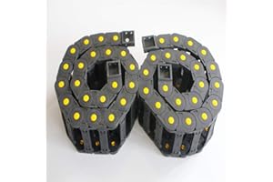 FRUZELG CNCCANEN 2m 25mm x 77mm Black Plastic Open Type Cable Drag Chain Wire Carrier R55 for CNC DIY