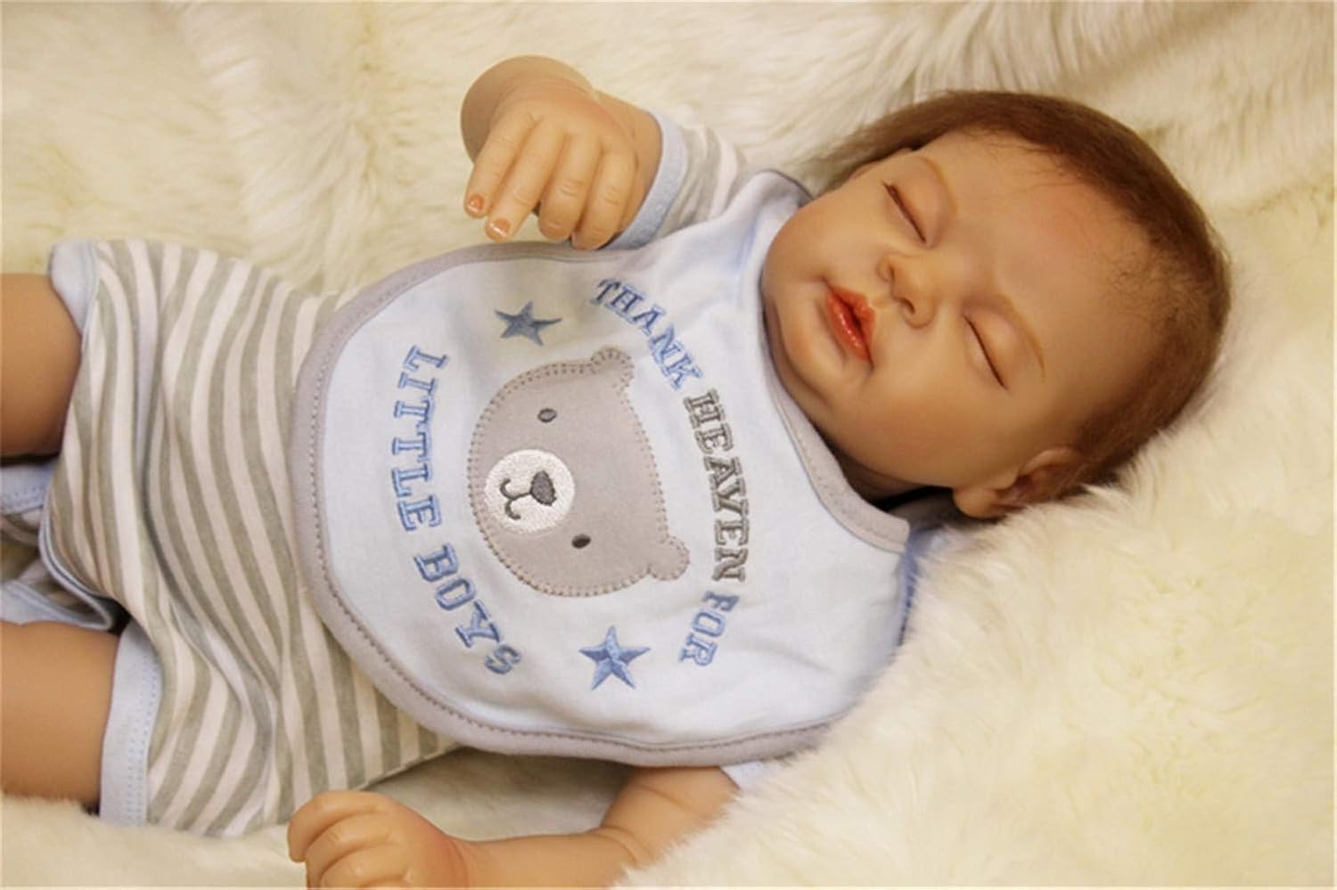 ZIYIUI Reborn Dolls Girl Reborn Baby Doll Handmade Reborn Babies Soft Body She Looks and Feels Just like a Real-life Lifelike Baby 18 Inches - Image 5