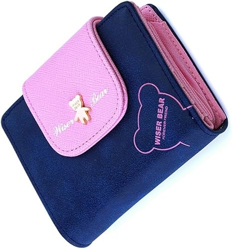 Amazon Ncon 極小財布 ミニ財布 コンパクト レディース 二つ折財布 小さい財布 手のひらサイズ かわいい お財布 お洒落な財布 レザー財布 超薄型 超軽量 超シンプル 超小型モデル ブルー 青色 財布